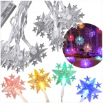 LAMPKI ŚWIĄTECZNE KSZTAŁT GWIAZD DEKORACJA ŁAŃCUCH LED KOLOROWE GWIAZDKI