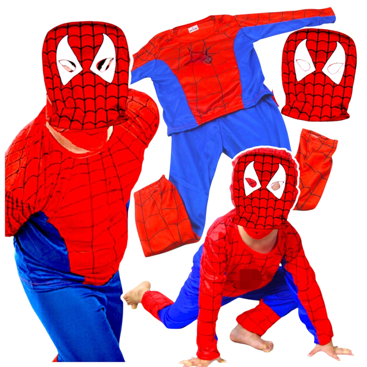 SPIDERMAN - STRÓJ DLA CHŁOPCA + MASKA rozmiar L 122-128