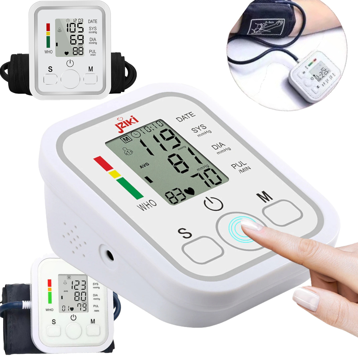 CIŚNIENIOMIERZ NARAMIENNY ELEKTRONICZNY WYŚWIETLACZ LED USB 22-32CM PAMIĘĆ