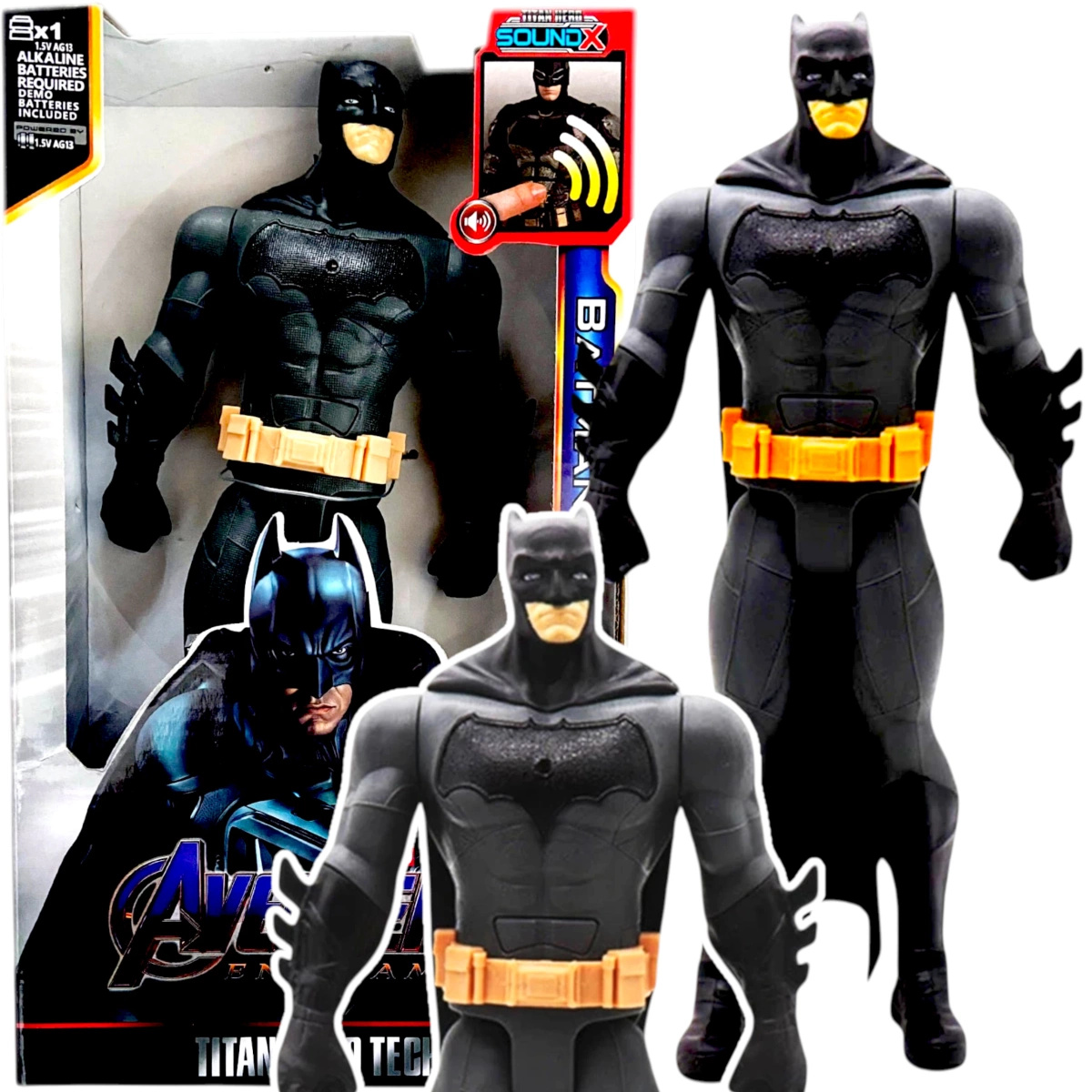 BATMAN DC 30cm INTERAKTYWNA DUŻA FIGURKA RUCHOMA DŹWIĘK RUSZA SIĘ AVENGERS