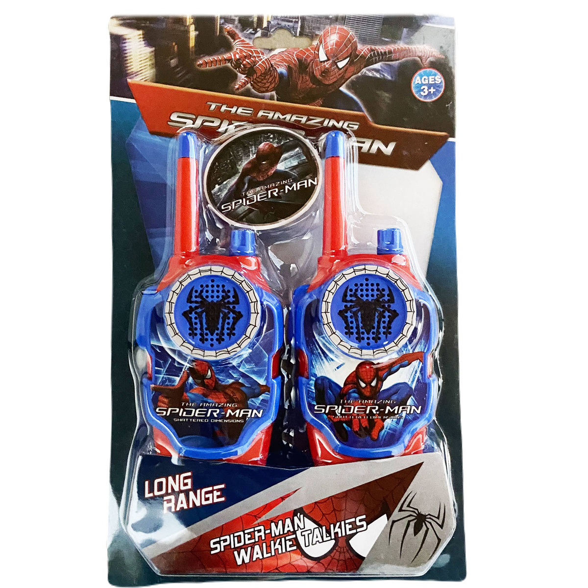 SPIDERMAN Zestaw Walkie Talkie - 2 Krótkofalówki + Zegarek z projektorem