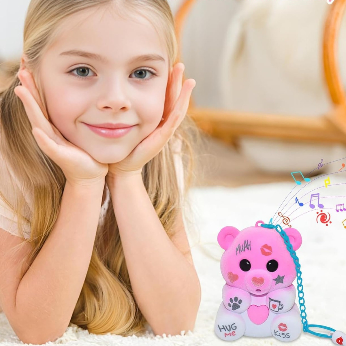 INTERAKTYWNY MIŚ POWTARZAJĄCY MÓWI NAGRYWA WIADOMOŚCI BUTELKA KARMIENIE