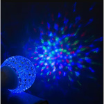 LAMPKA LED OBROTOWA DEKORACYJNY PROJEKTOR OBROTOWY ŚWIECI LED 18CM KULA