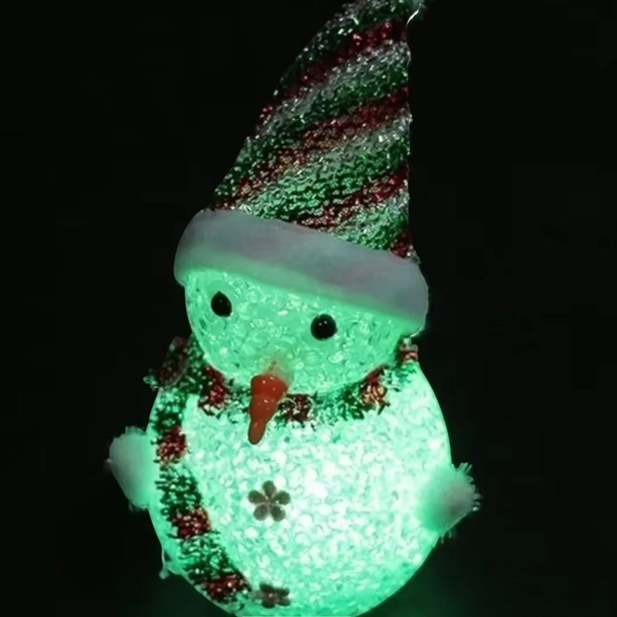 ŚWIECĄCY BAŁWAN ODZOBA ŚWIĄTECZNA BAŁWANEK LAMPKA LED ŚWIECI DEKORACJA 