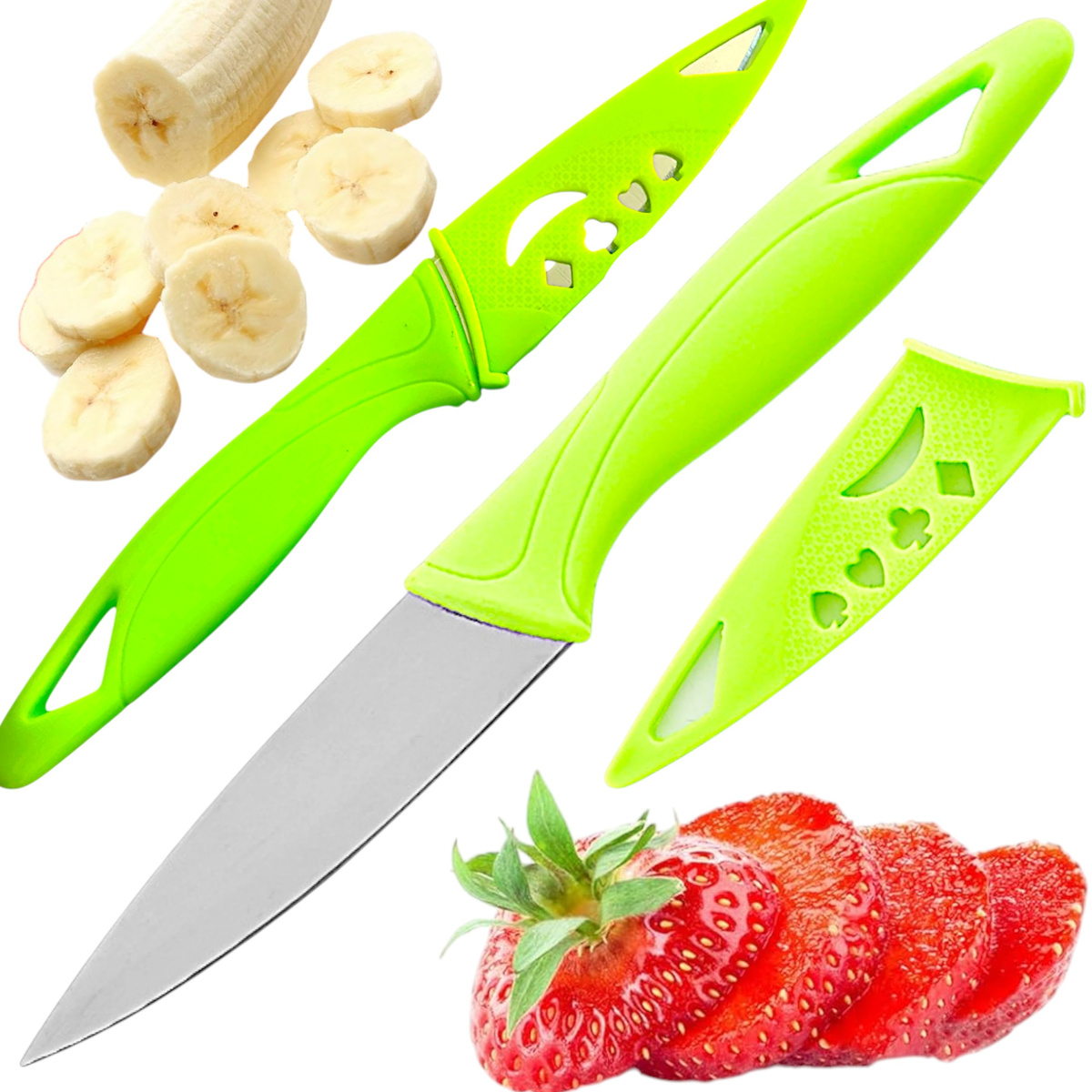 KOLOROWY NÓŻ DO KROJENIA WARZYW ZE STALI NIERDZEWNEJ DŁUGI 20 CM NOŻYK XL