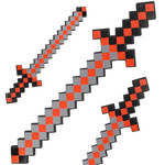 MINECRAFT Piankowy Miecz Czerwony 61cm