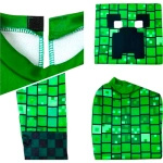 MINECRAFT – STRÓJ DLA DZIECKA CREEPER ROZMIAR L (130-140) KOSTIUM NA BAL DLA CHŁOPCA GADŻETY DLA GRACZY