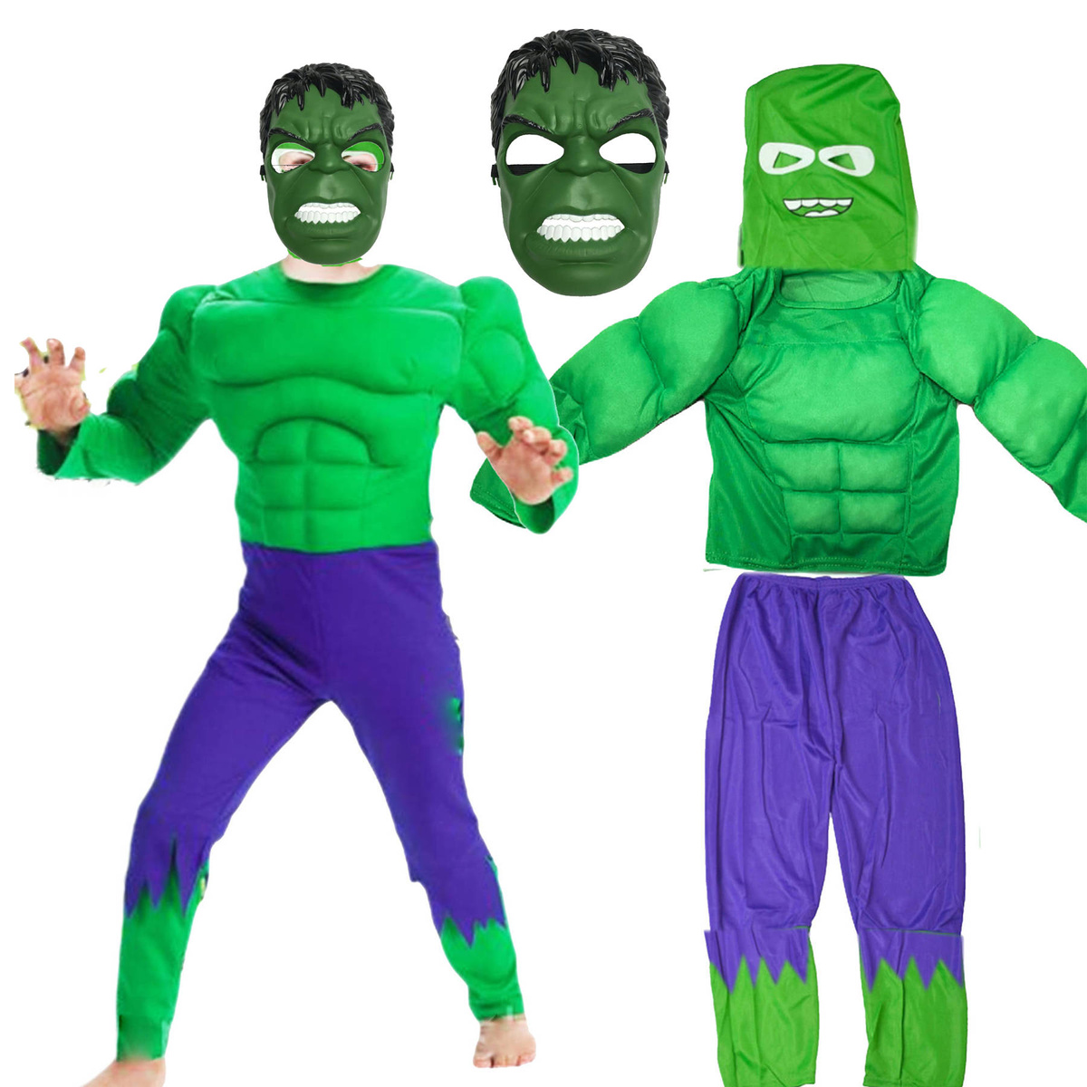 HULK Strój Dla Chłopca Kostium + Maska 98-110