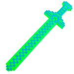 PIKSELOWY MIECZ ŚWIETLNY Z GRY DŁUGI DŹWIĘK ŚWIECI GRAFIKA KOLOROWY LED