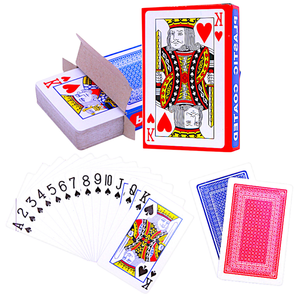 GRA KARCIANA KARTY DO GRY POKER MAKAO 2 TALIE KOŚCI RODZINNA GRA KARCIANA