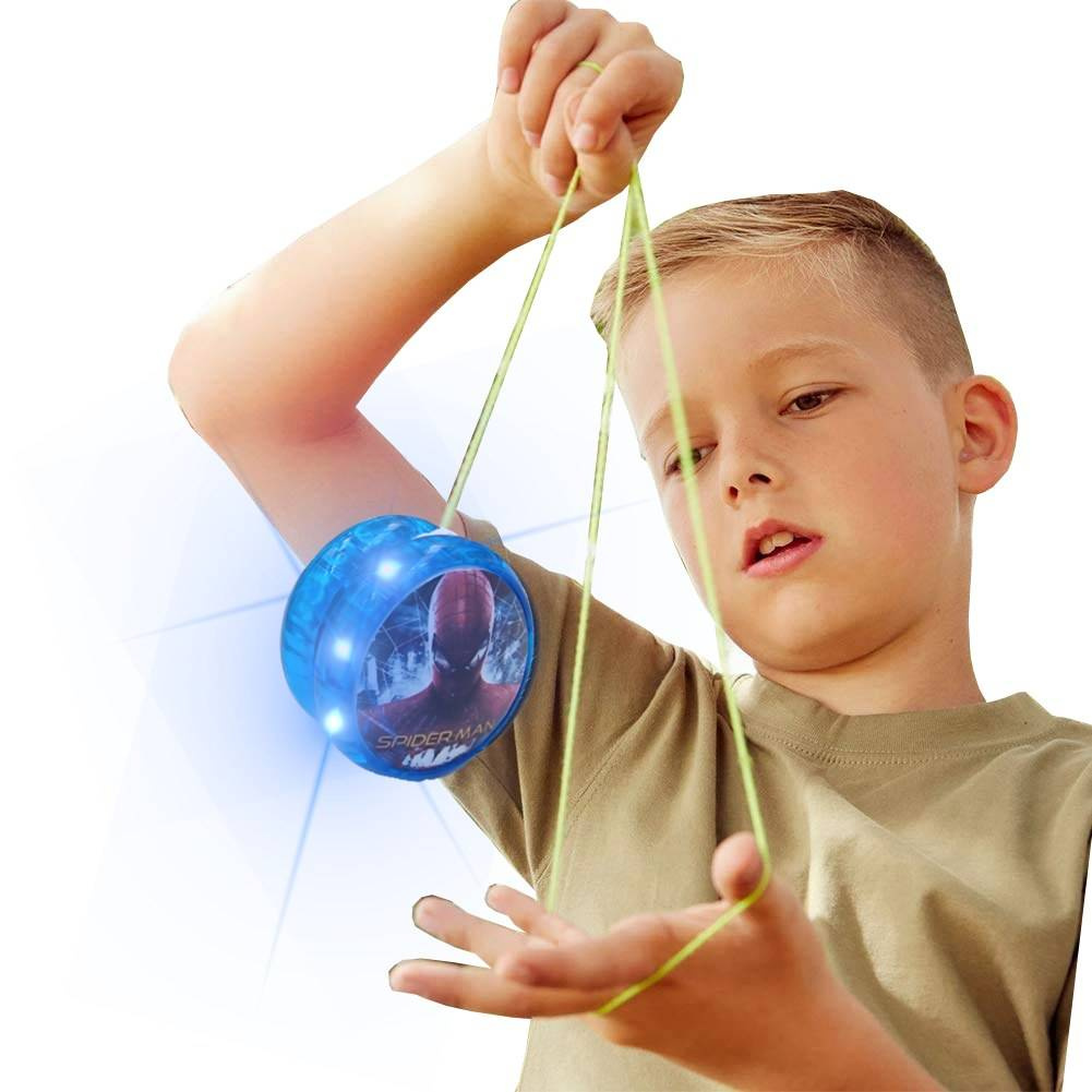 JOJO ŚWIECĄCE YOYO ŚWIECI SPIDERMAN ZABAWKA ZRĘCZNOŚCIOWA DLA DZIECI LED