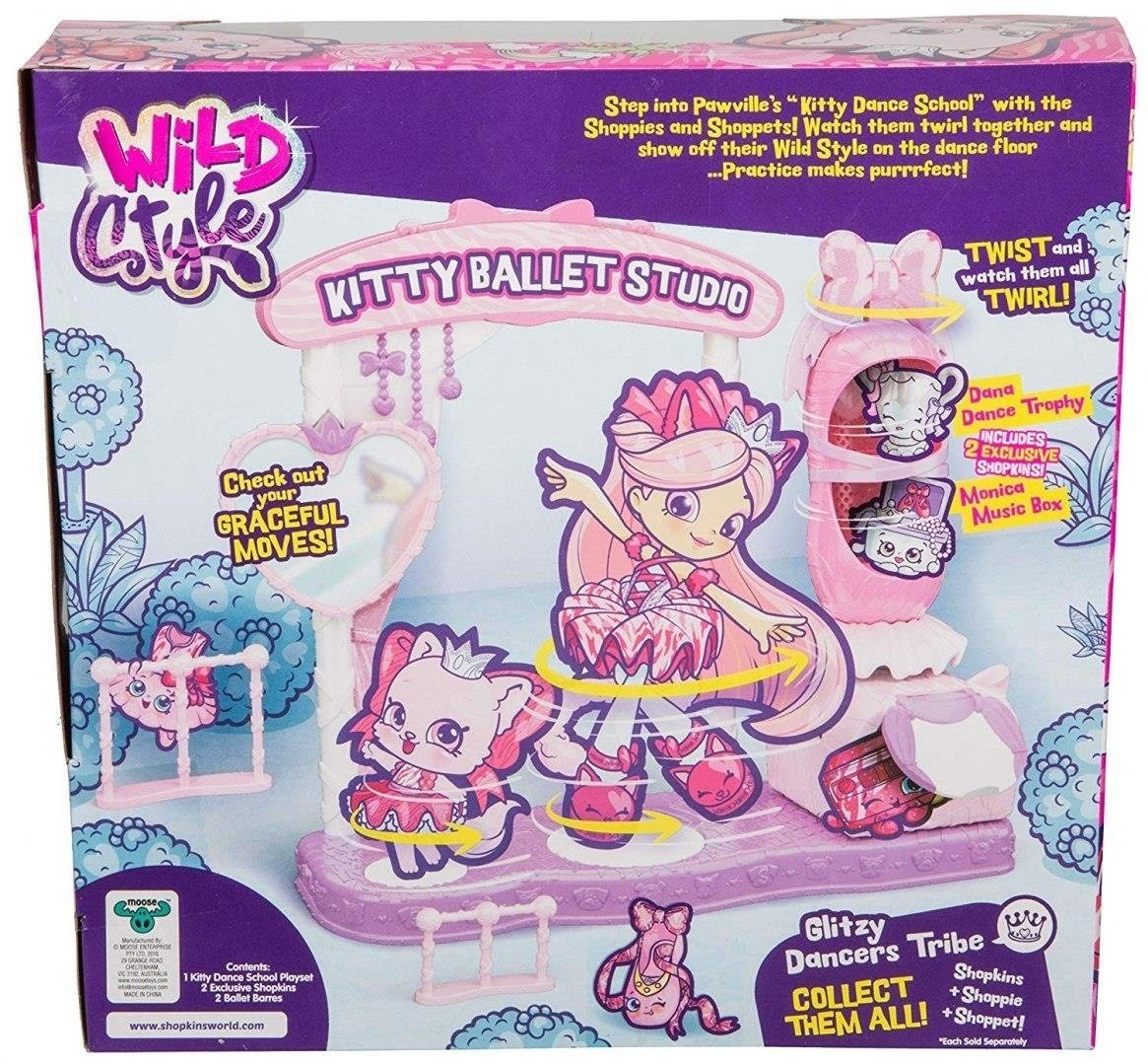 SHOPKINS - FIGURKI ZESTAW WILD STYLE STUDIO TAŃCA KITTY SERIA 9