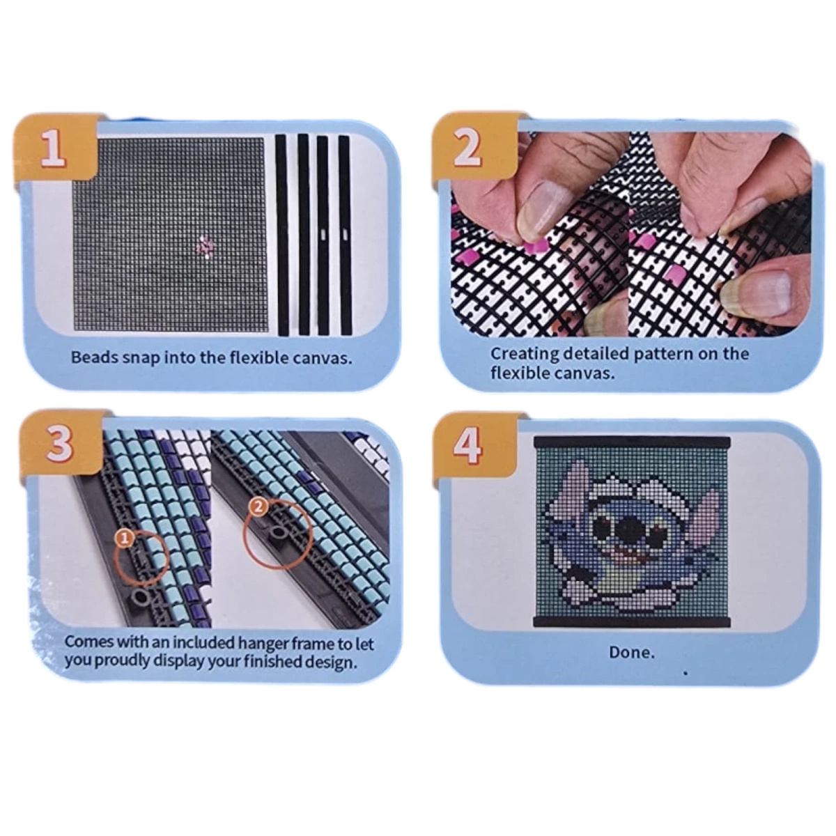 MOZAIKA DIAMENTOWA LILO I STICH KORALIKI HAFT DIAMENTOWY OBRAZEK STITCH