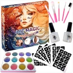 DUŻY ZESTAW DO TATUAŻY SZABLONY TATUAŻE BROKATOWE MAKIJAŻ MALOWANIE TWARZY