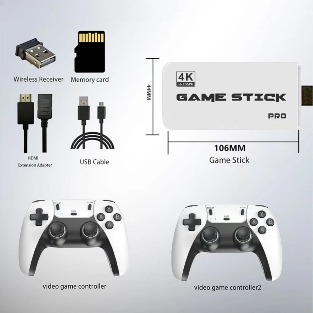PROJEKTOR 4K LED KONSOLA GAME STICK PRO ANDROID 2 PADY GRY PILOT WIFI USB