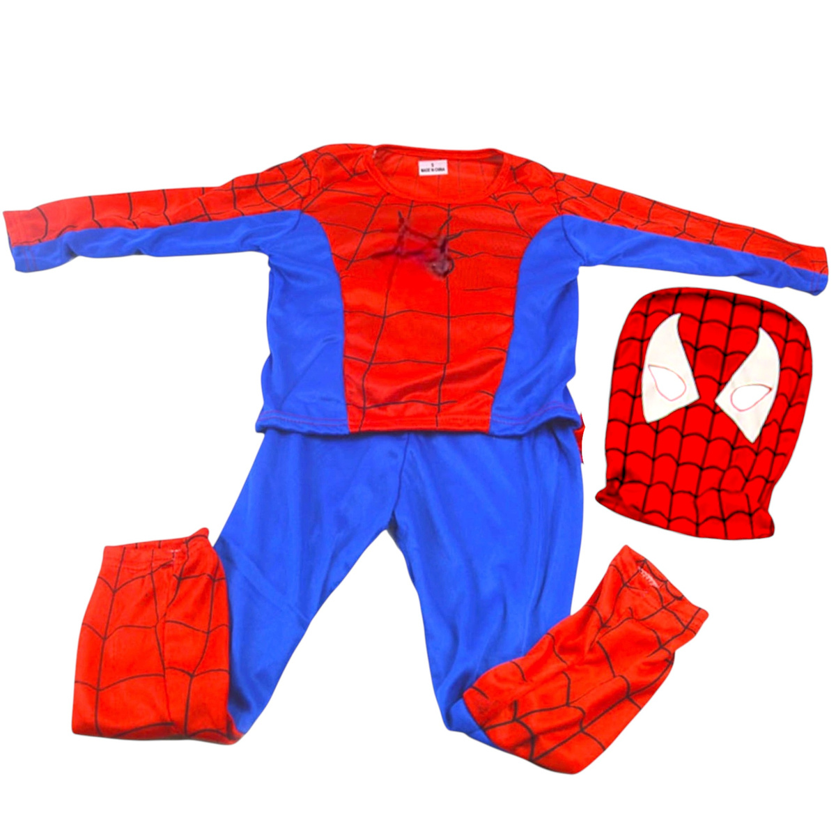 SPIDERMAN - STRÓJ DLA CHŁOPCA + MASKA rozmiar S 98-110