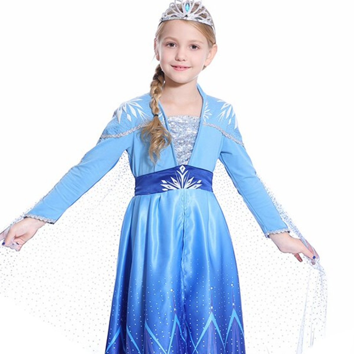 Strój Dla Dzieci Elsa Sukienka Płaszcz r. 130