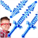 DUŻY MIECZ ŚWIECĄCY - ŚWIETLNY PIXELOWY 49CM XXL