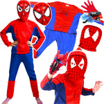 SPIDERMAN - STRÓJ DLA CHŁOPCA + MASKA rozmiar S 98-110