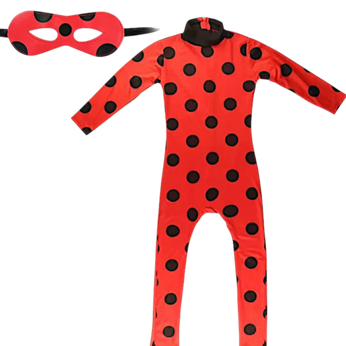 STRÓJ BIEDRONKA PRZEBRANIE KOSTIUM PERUKA MASKA TOREBKA rozmiar L 122-128cm