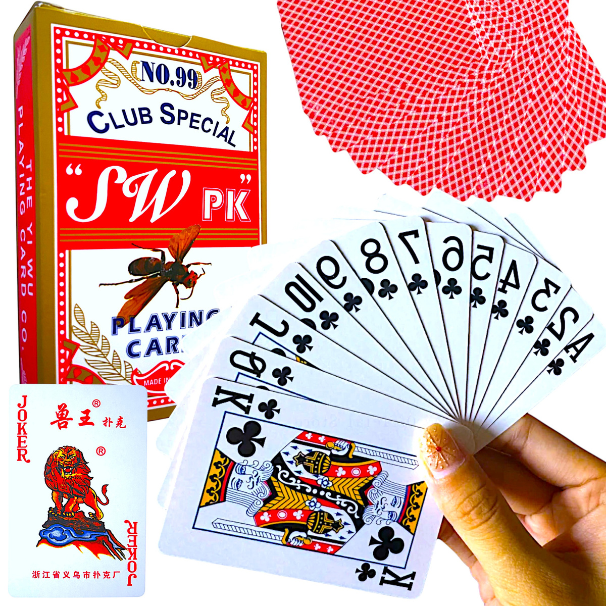 KARTY DO GRY W POKERA MAKAO 55 SZTUK RODZINNA GRA KARCIANA TALIA KART