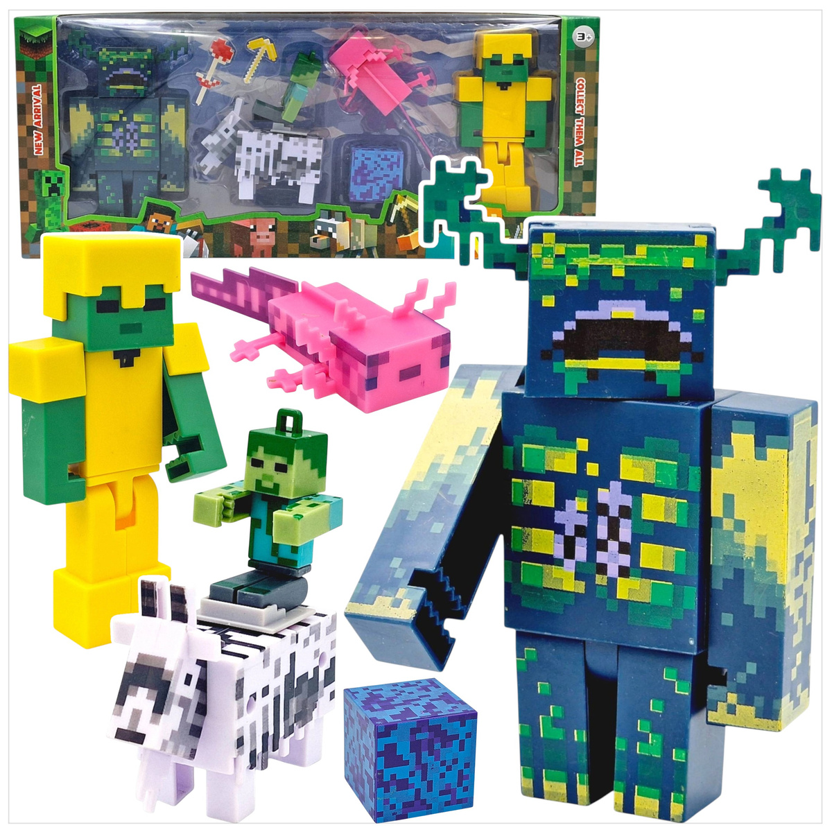 MINECRAFT DUŻY ZESTAW FIGUREK DO ZABAWY FIGURKA Z GRY 5 SZTUK FIGUREK 5w1
