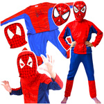 SPIDERMAN - STRÓJ DLA CHŁOPCA + MASKA rozmiar L 122-128