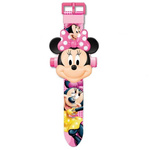 MYSZKA MINNIE Zegarek 3D z projektorem 