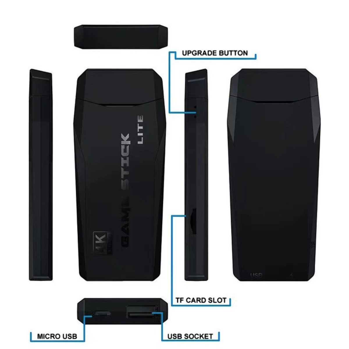 MEGA ZESTAW PROJEKTOR RZUTNIK ANDROID + KONSOLA RETRO 2x PAD 