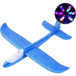 SAMOLOT ZE STYROPIANU STYROPIANOWY RZUTKA DUŻY 47CM LATAJĄCY ŚWIECĄCY LED