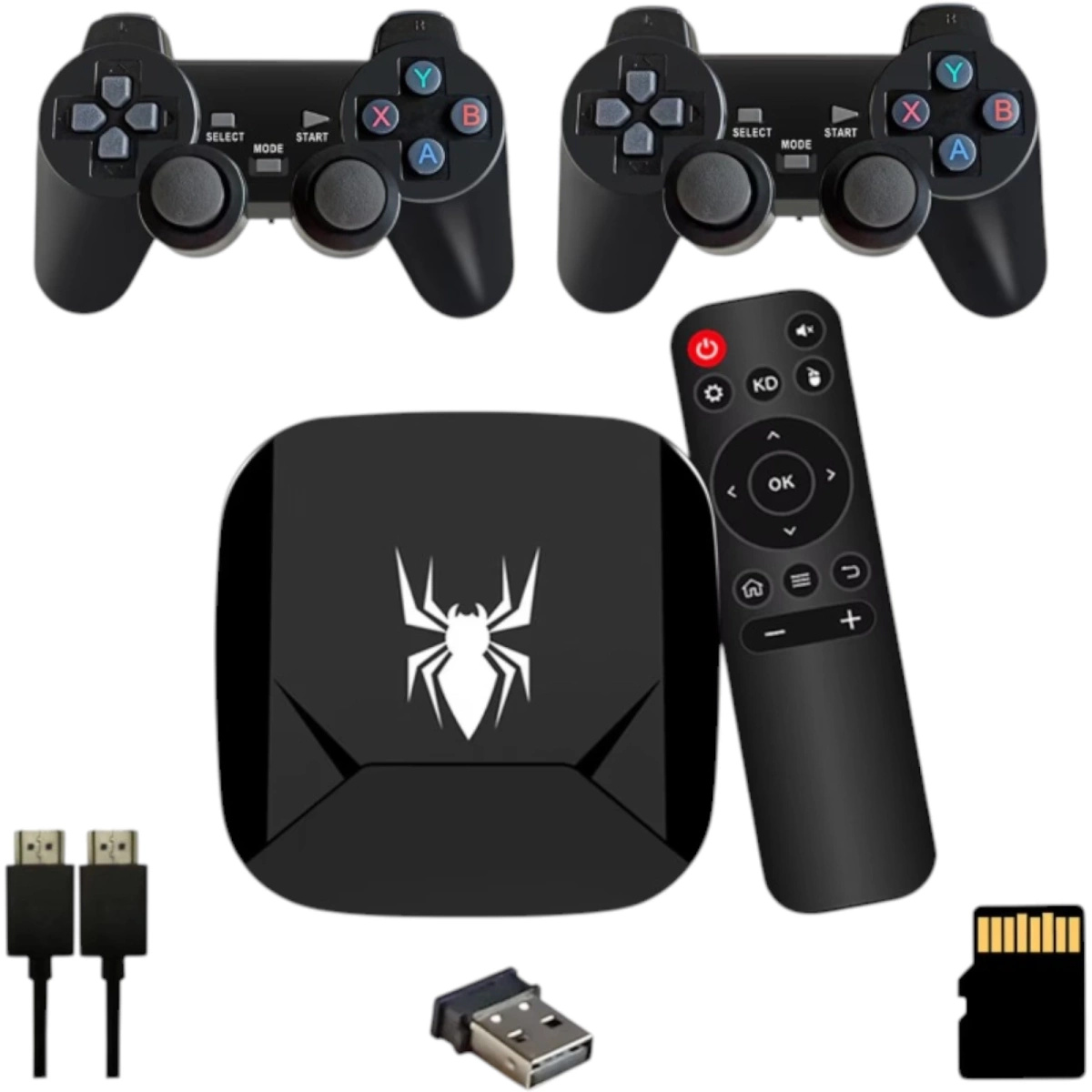 MEGA ZESTAW PROJEKTOR RZUTNIK ANDROID + KONSOLA RETRO 2x PAD 