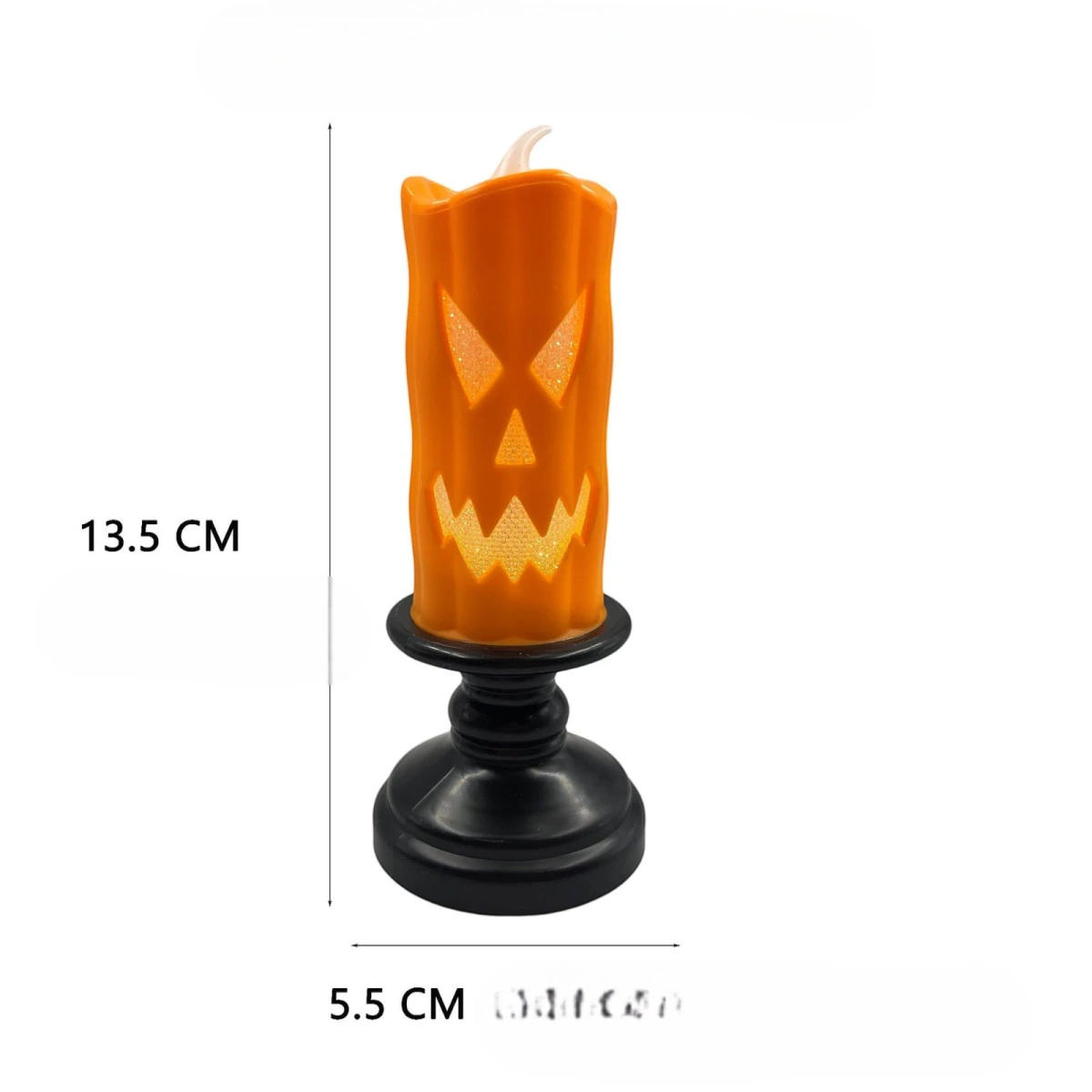 LAMPKA ELEKTRYCZNA NA HALLOWEEN OZDOBA ŚWIECZKA DYNIA ŚWIECA LED 13CM