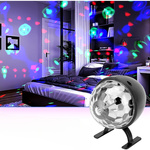 MINI KULA DYSKOTEKOWA LAMPA OBROTOWA KOLOROWA NA IMPREZĘ REFLEKTOR LED RGB