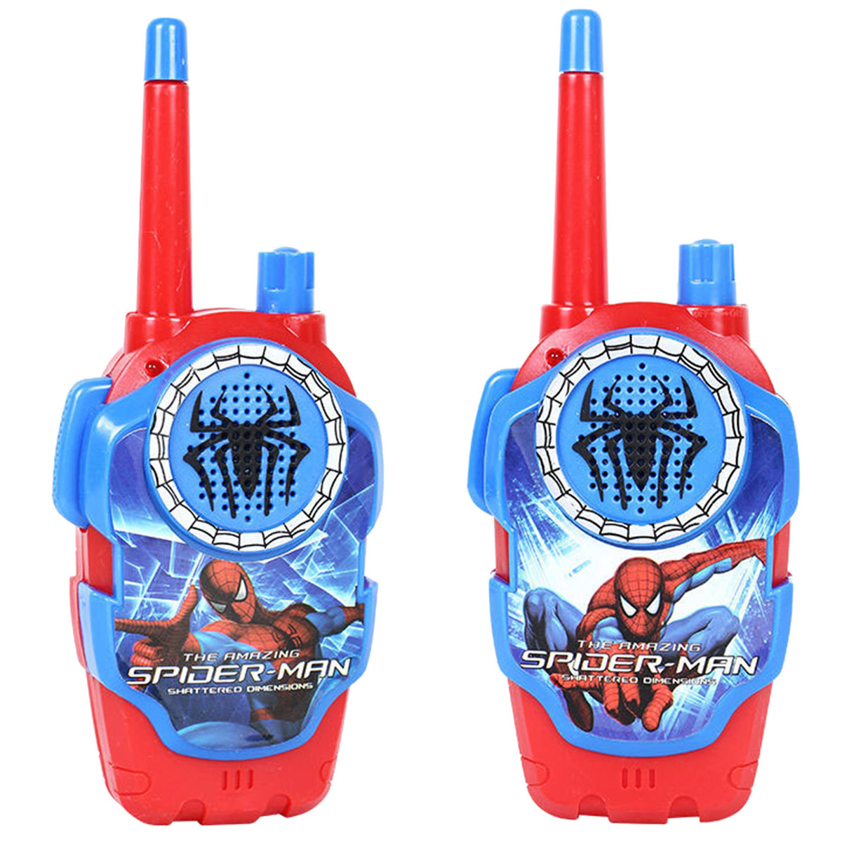 SPIDERMAN WALKIE TALKIE SPIDER MAN ŁOKI TOKI DWIE KRÓTKOFALÓWKI SŁUCHAWKI