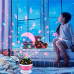 LAMPKA NOCNA PROJEKTOR GWIAZD LED 3w1 LAMPA OBROTOWA KOLOROWA OZDOBA POKOJU