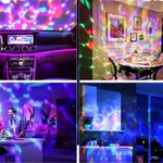 MINI KULA DYSKOTEKOWA LAMPA OBROTOWA KOLOROWA NA IMPREZĘ REFLEKTOR LED RGB