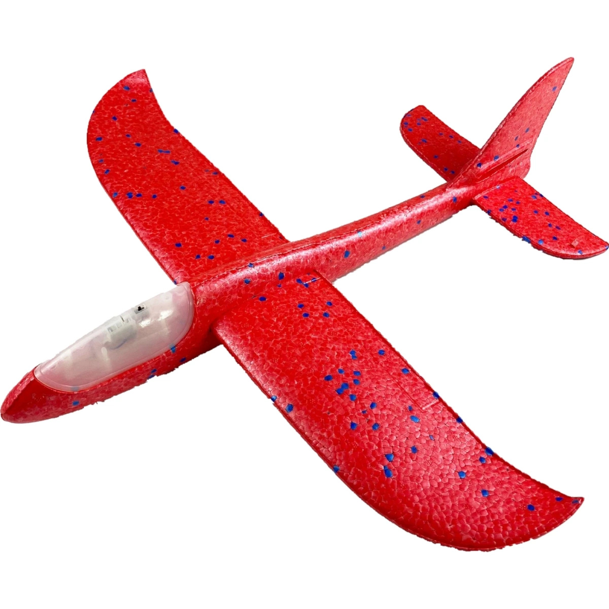 SAMOLOT ZE STYROPIANU STYROPIANOWY RZUTKA DUŻY 47CM LATAJĄCY ŚWIECĄCY LED