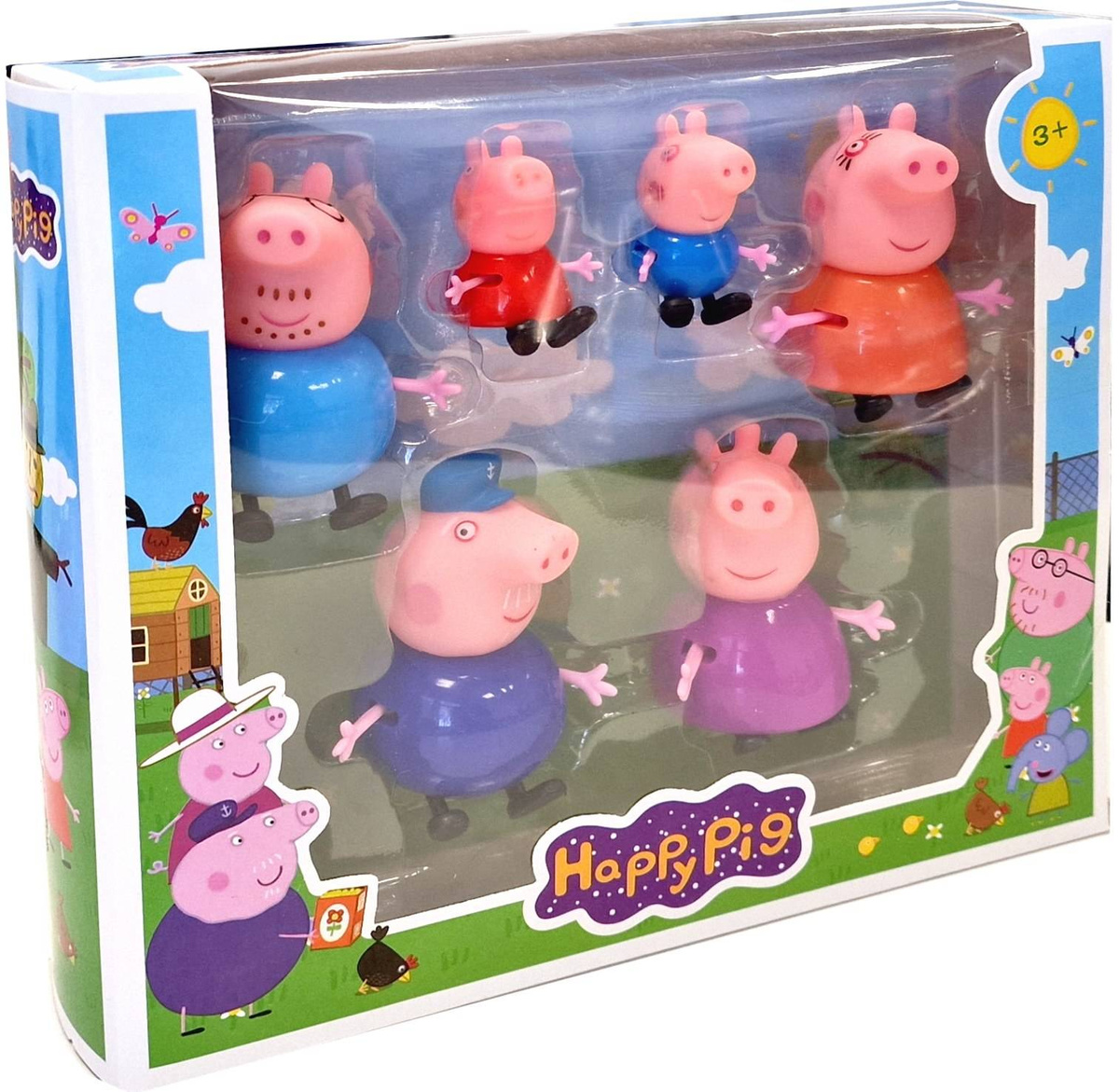 Zestaw 6 figurek - Rodzina Świnki Peppy