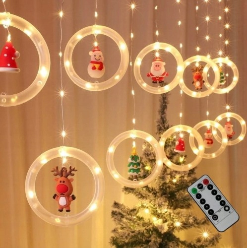 KURTYNA ŚWIĄTECZNA 100 LED 3M BIAŁA CIEPŁA + PILOT