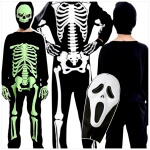 STRÓJ NA HALLOWEEN - KOŚCIOTRUP FLUORESCENCYJNY (ŚWIECI W CIEMNOŚCI) rozmiar M