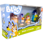 BLUEY I BINGO - ZESTAW 4 FIGUREK BLUEY I BINGO RODZINKA FIGURKI Z BAJEK