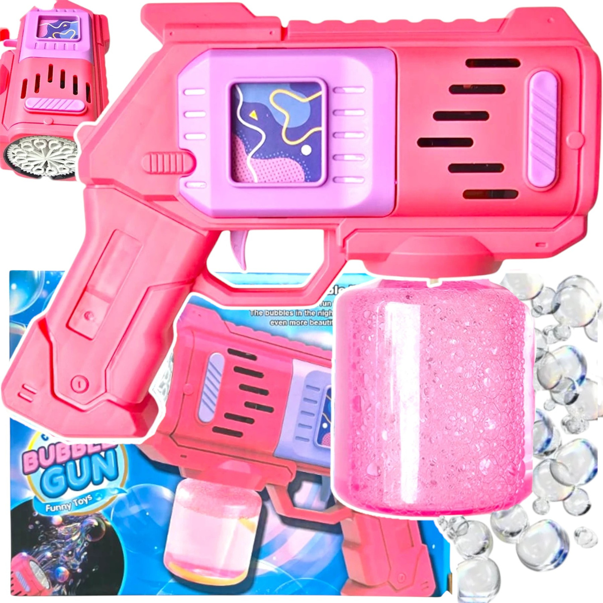 PISTOLET DO BANIEK MYDLANYCH AUTOMATYCZNA ZABAWKA DLA DZIECI GENERATOR BANIEK