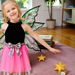 STRÓJ MAGICZNA WRÓŻKA PRZEBRANIE WRÓŻKI SKRZYDEŁKA MOTYLA + SPÓDNICZKA