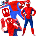 SPIDERMAN - STRÓJ DLA CHŁOPCA + MASKA rozmiar S 98-110