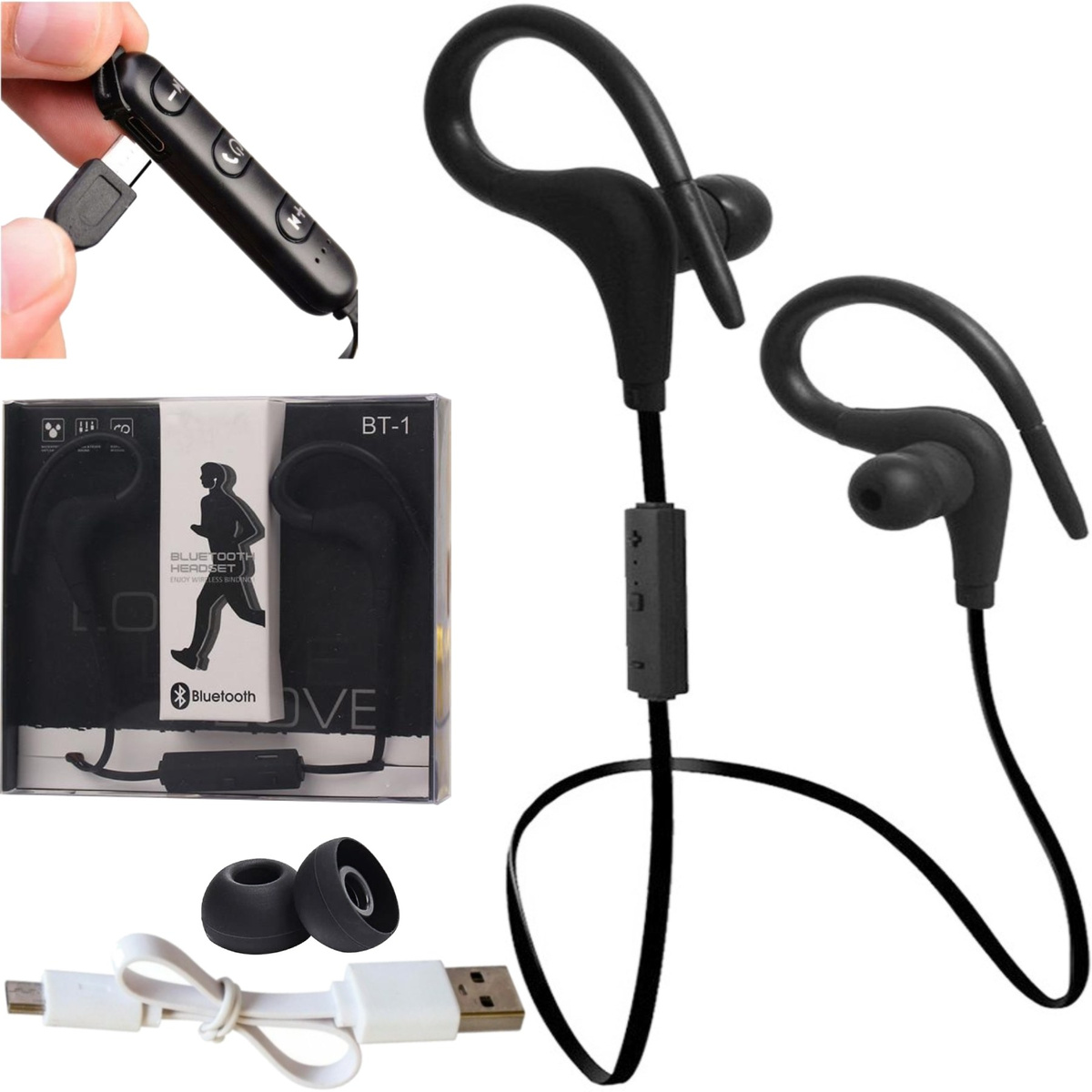 Słuchawki sportowe bluetooth bezprzewodowe