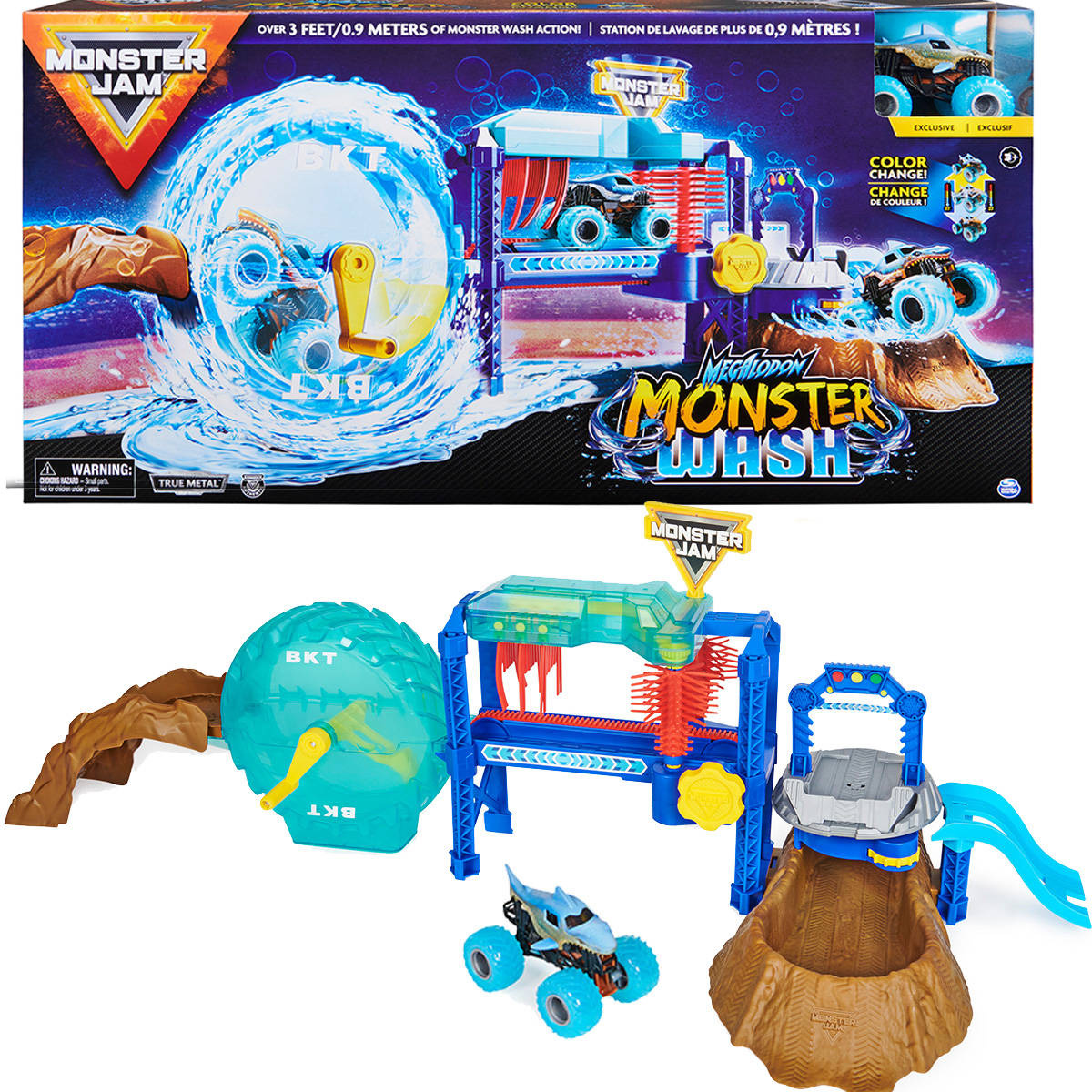 MONSTER JAM Zestaw SuperMyjnia + Autko 
