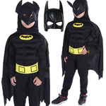 BATMAN Strój Dla Chłopca Kostium wersja Deluxe 116-122 + Maska