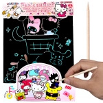 KUROMI - TĘCZOWA ZDRAPYWANKA + RYSIK WYDRAPYWANKA ANIME DLA DZIECI MY MELODY HELLO KITTY