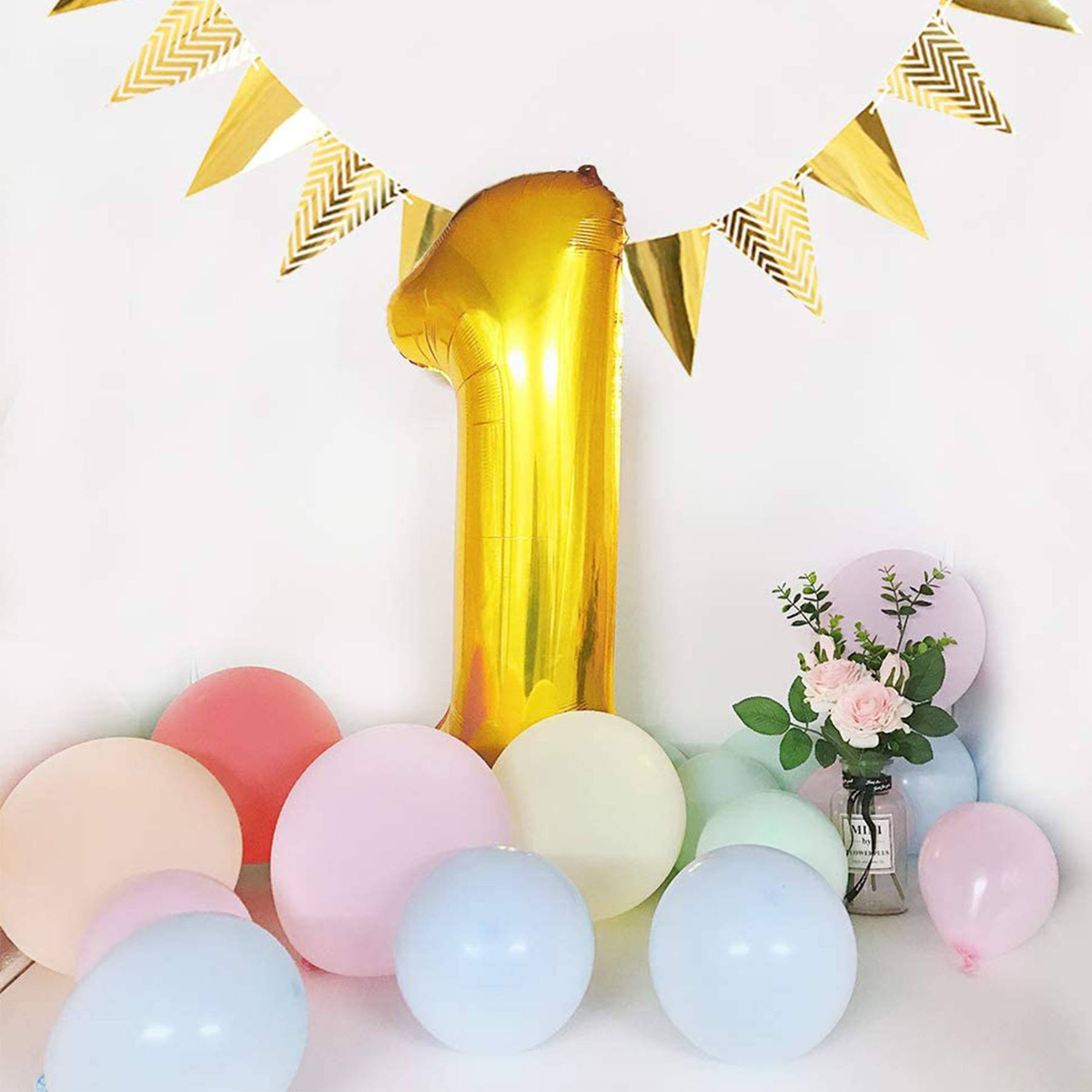 Balon Foliowy Cyfra 1 Złoty 40cm