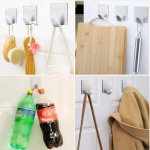 WIESZAKI METALOWE NA RĘCZNIKI ŚCIERECZKI WIESZAK SAMOPRZYLEPNY ZESTAW 4 SZT